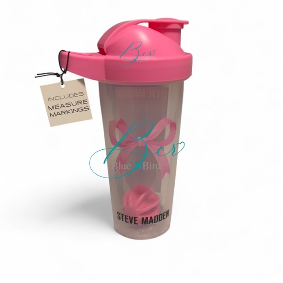 Steve Madden Pink Bow Shaker Bottle - Picture 4 of 6